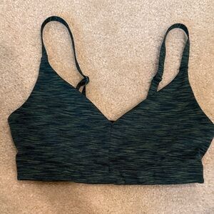 Outdoor Voices Green Heather Seamless Bralette